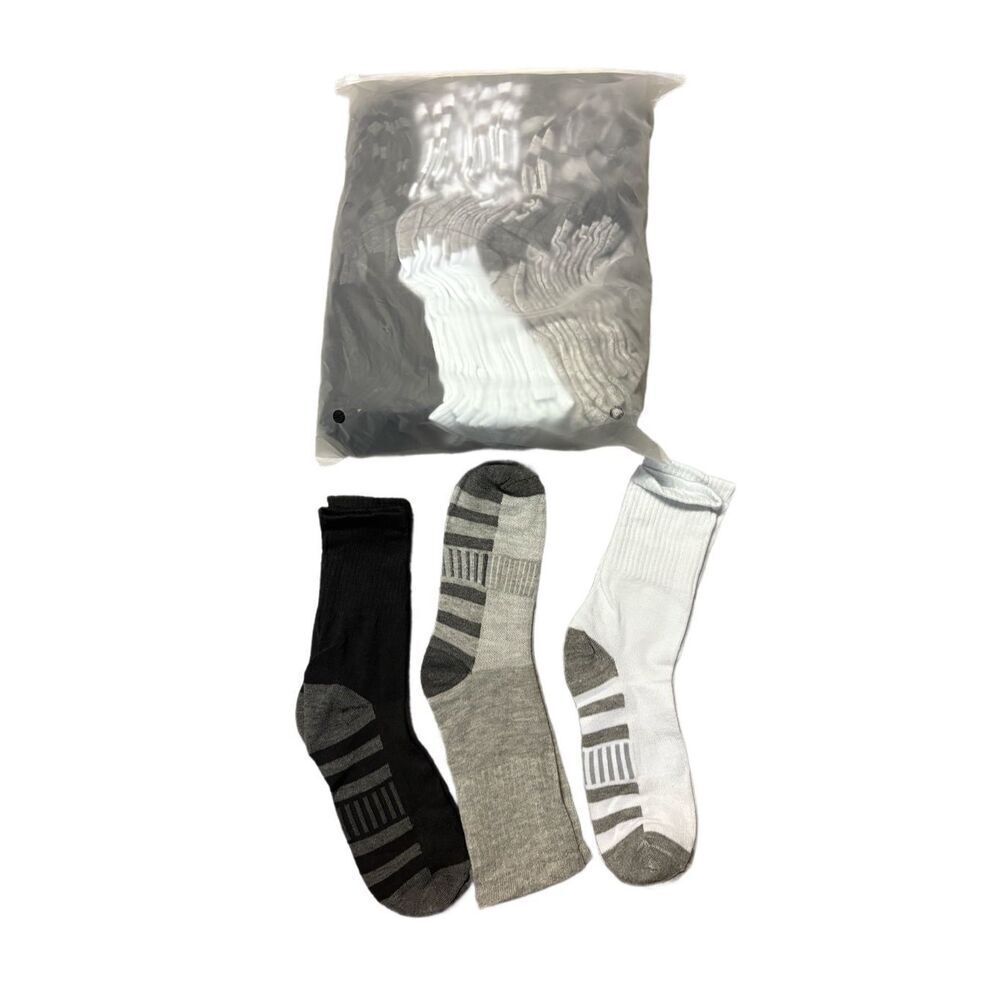 Package of 30 crew socks size 7-9
